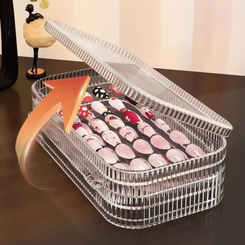 

Transparent 3 Layer Folding Organizer for False Eyelashes Nail Art Supplies Beads DIY Accessories