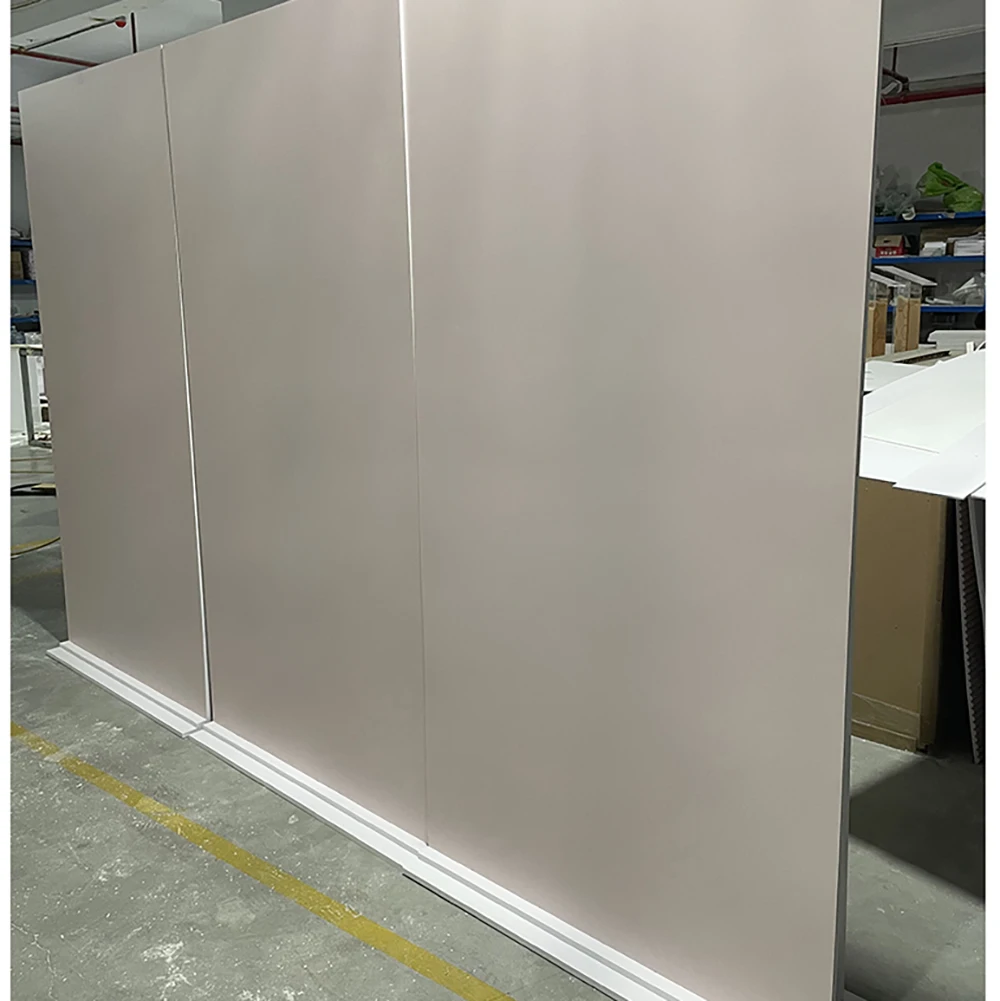 Luxuriöser rechteckiger Hochzeitshintergrund aus goldenem PVC für die Hochzeitsbühne