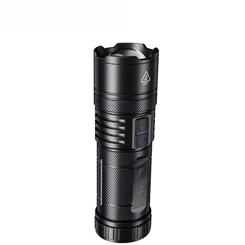 

Power Bank Flashlight High Lumens Long Runtime Zoomable Powerful Flashlight With Tail Light Outdoor Use