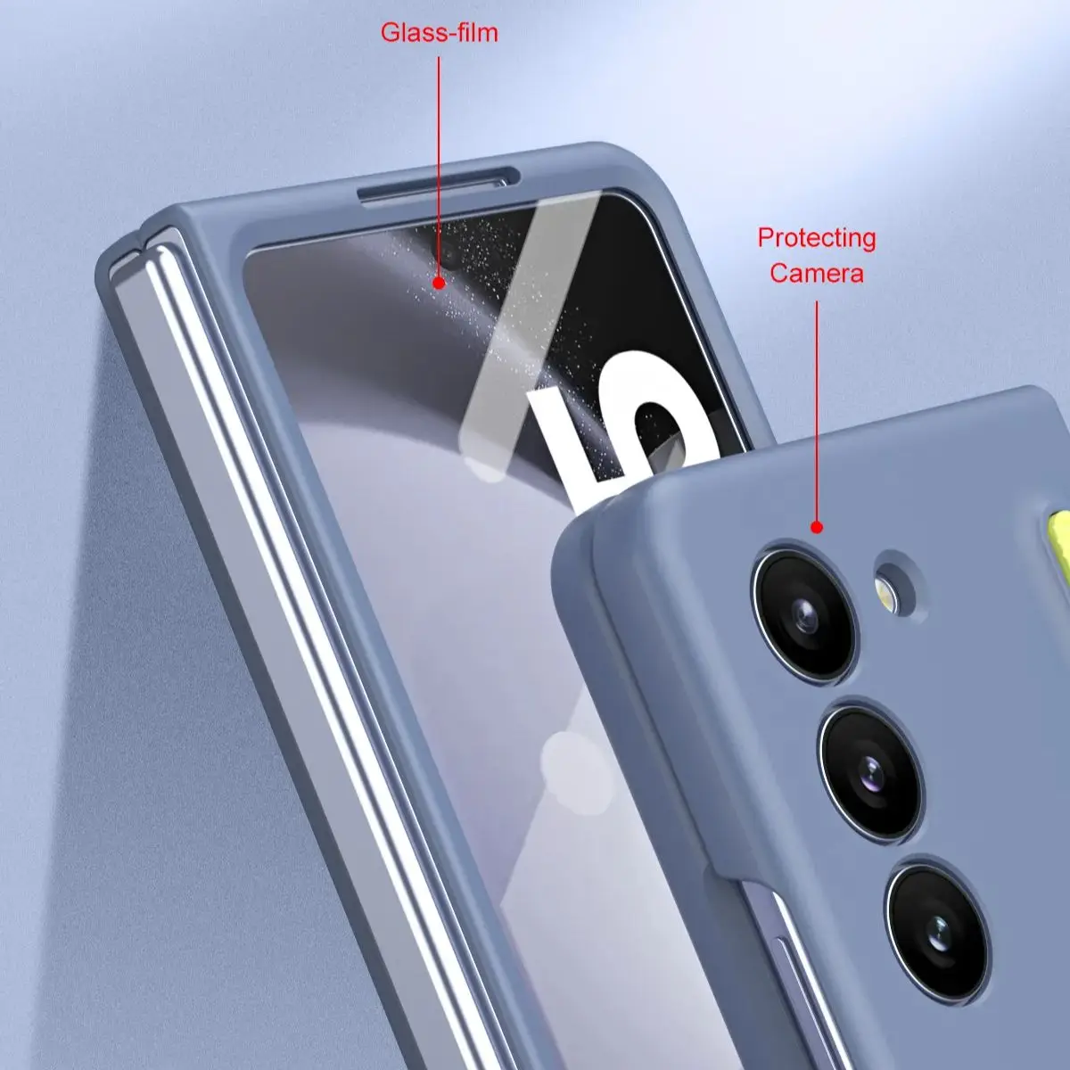 For Samsung Galaxy Z Fold 5 4 Case Matte Skin-Friendly Colorful With Tempered Film And Touch Pen Folding Shockproof Hard Cover