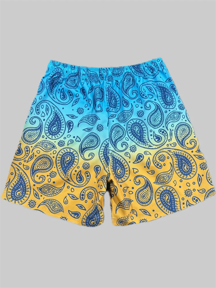 

Спортивные шорты мужские женские шорты для фитнеса с талией и цветком, 3D градиентная сетка, быстросохнущие спортивные шорты, летние шорты для фитнеса и тренировок