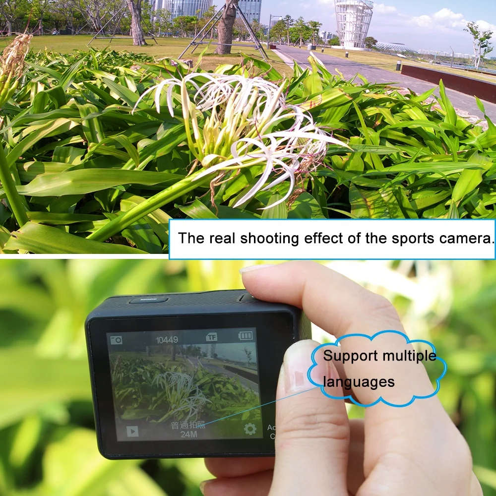 Hot Sale Low Price Dual Screen Touch Outdoor Cycling Waterproof Wifi Hd Sports Action Camera Mini 4k 60fps 1080P