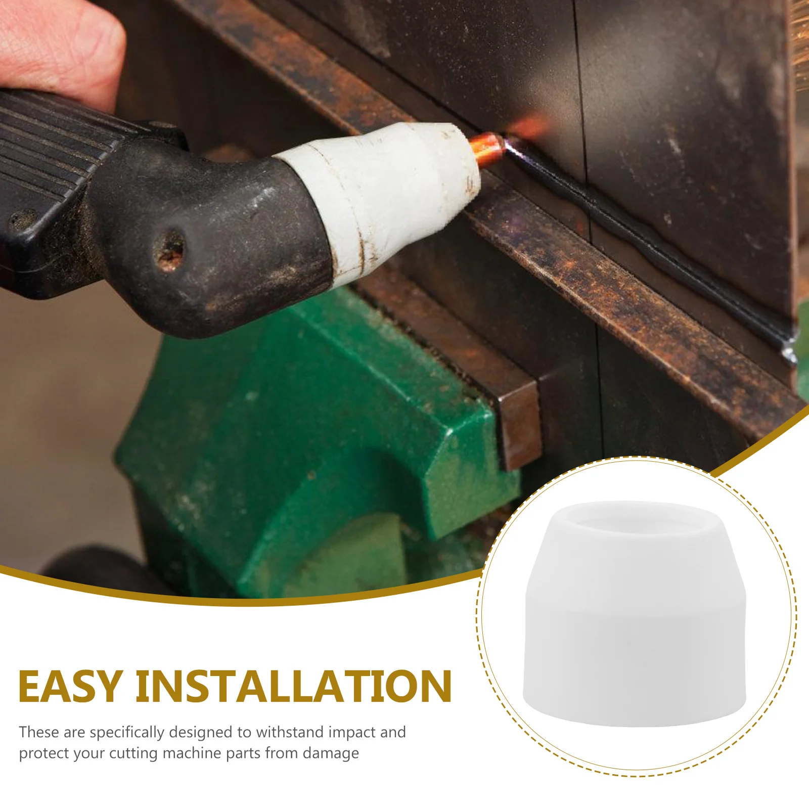 10 قطعة قطع البلازما كوب سيراميك دائم درع فوهة Tig ملحقات لحام أداء طويل الأمد Tig الكؤوس #3