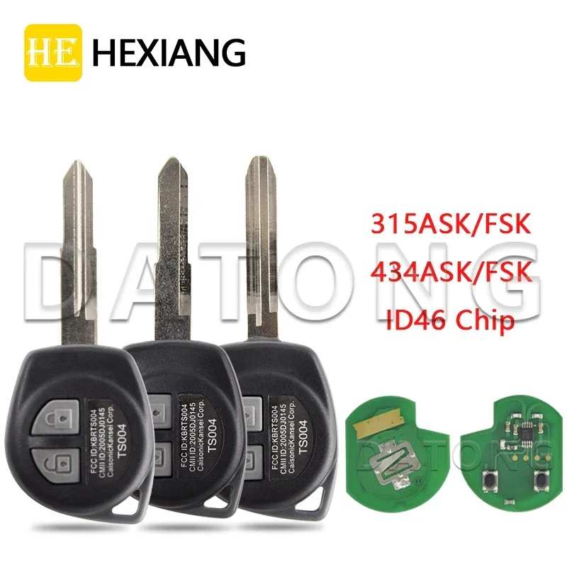 

HE Xing Car Key For Suzuki Swift SX4 ALTO JIMNY Vitara Splash Lgnis ID46 315/433MHz Repalcement Smart Control With HU133R SZ11R