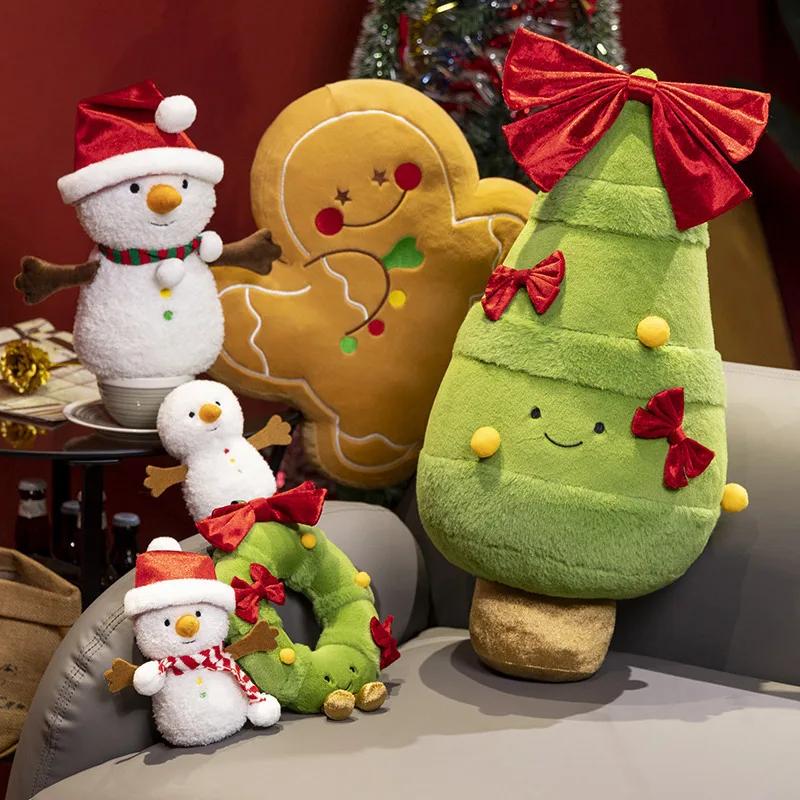 

Christmas Plush Doll Atmosphere Hug Pillow Plush Pendant Santa Claus Snowman Gingerbread Man Plush Toy Xmas Gift Decoration
