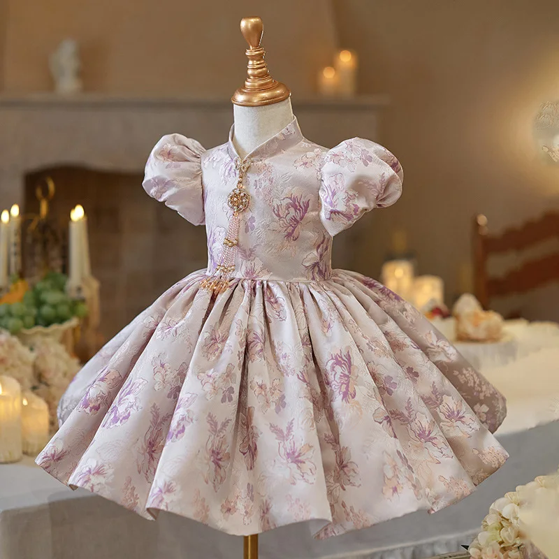 New Girls Birthday Baptism Dress Children Fashion Cute Wedding Party Performance Dress y1635