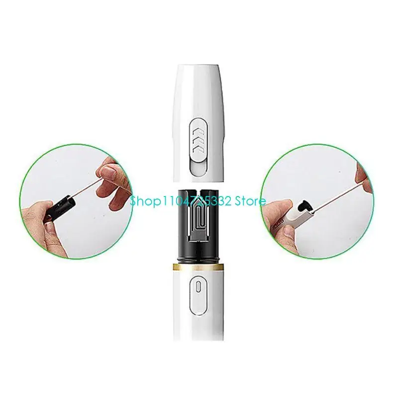 P5EA 180Pcs/Box Wet Alcohol Cotton Swabs Cleaning Double for Head Cleaning Stick for 2.4 PLUS for 3.0 LIL/LTN/HEETS/GLO Heate