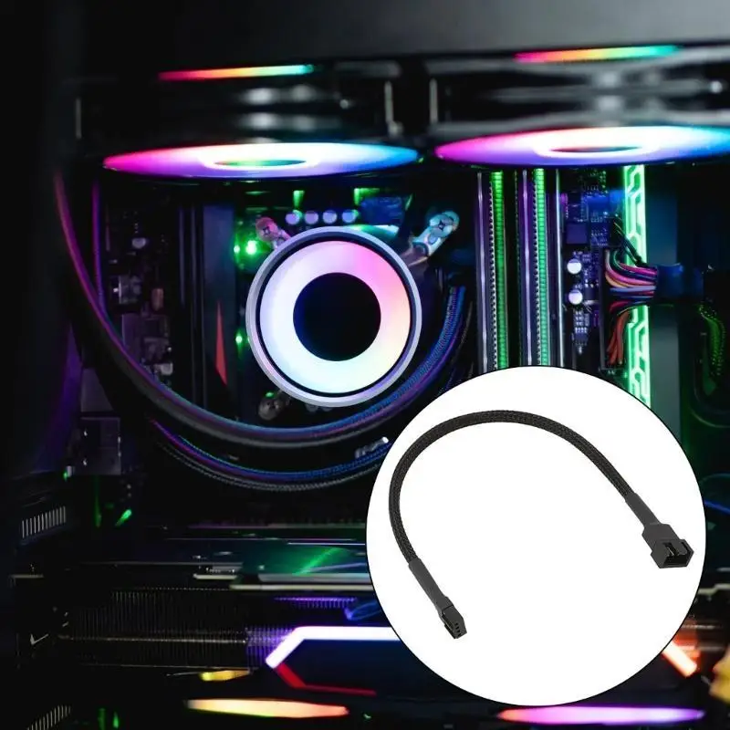 

31BA 4 Pin PWM CPU Fan Wire Connectors Adapter Computer Fan Extension Power Cable Connectors Splitter Replacement Accessories