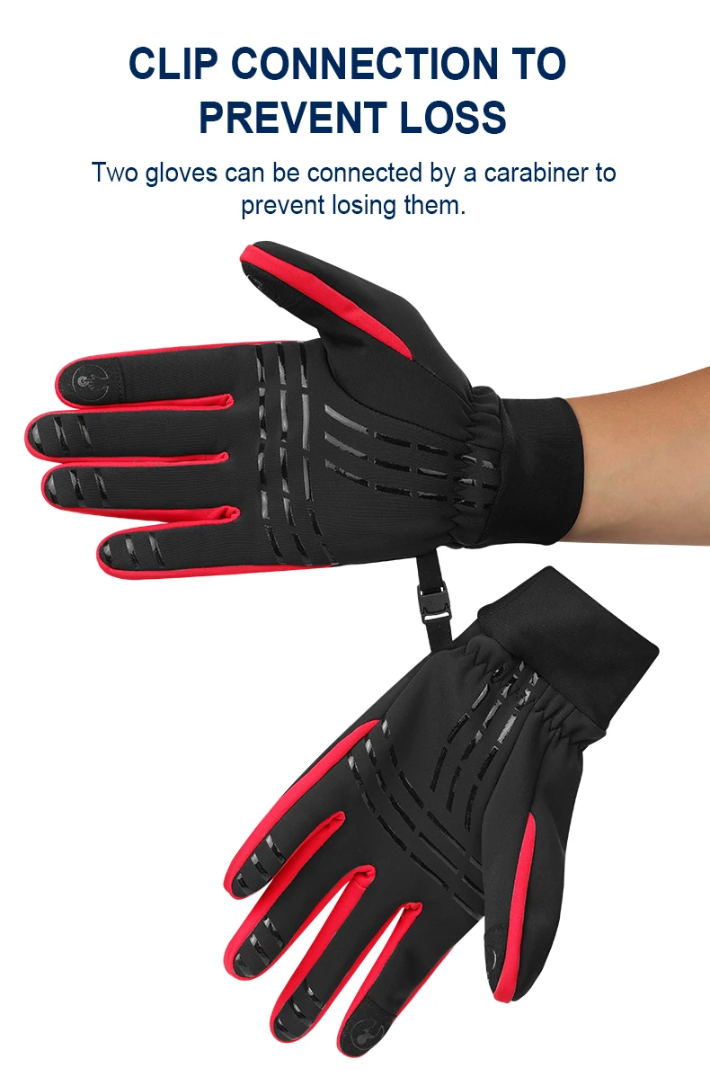 INBIKE Fahrradhandschuhe für Herren und Damen, warmer Fleece-Winter-Fahrradhandschuh zum Reiten, Fahrradhandschuhe, wasserdichtes Touchscreen-Zubehör – Detail 9