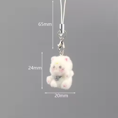 Fluffy Alpaca Elk Capybara Animal Keychains Resin Cartoon Lovely Funny Garlic Goose 3D Doll Pendant Bag Box Car Key Ring Jewelry - Image 10