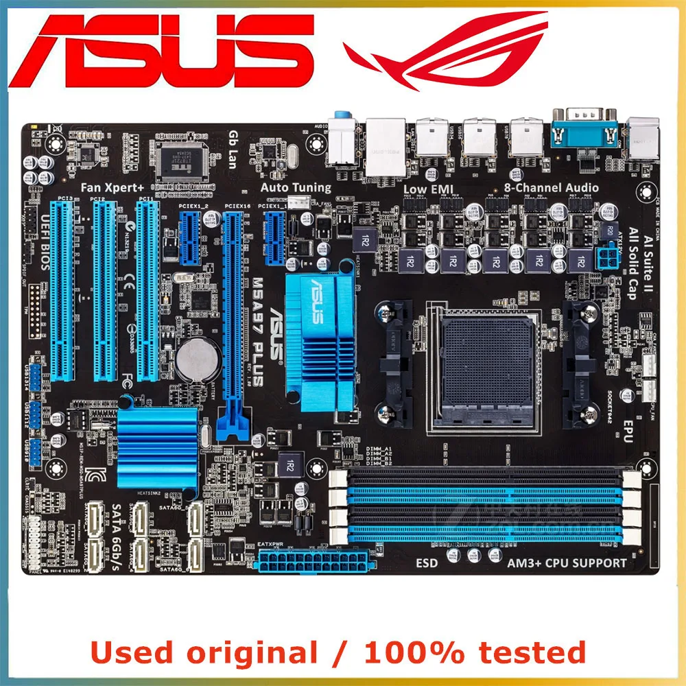 ASUS M5A97 PLUS AM3+ ATX 970 DDR3 Max Motherboard 32GB PCIe2.0