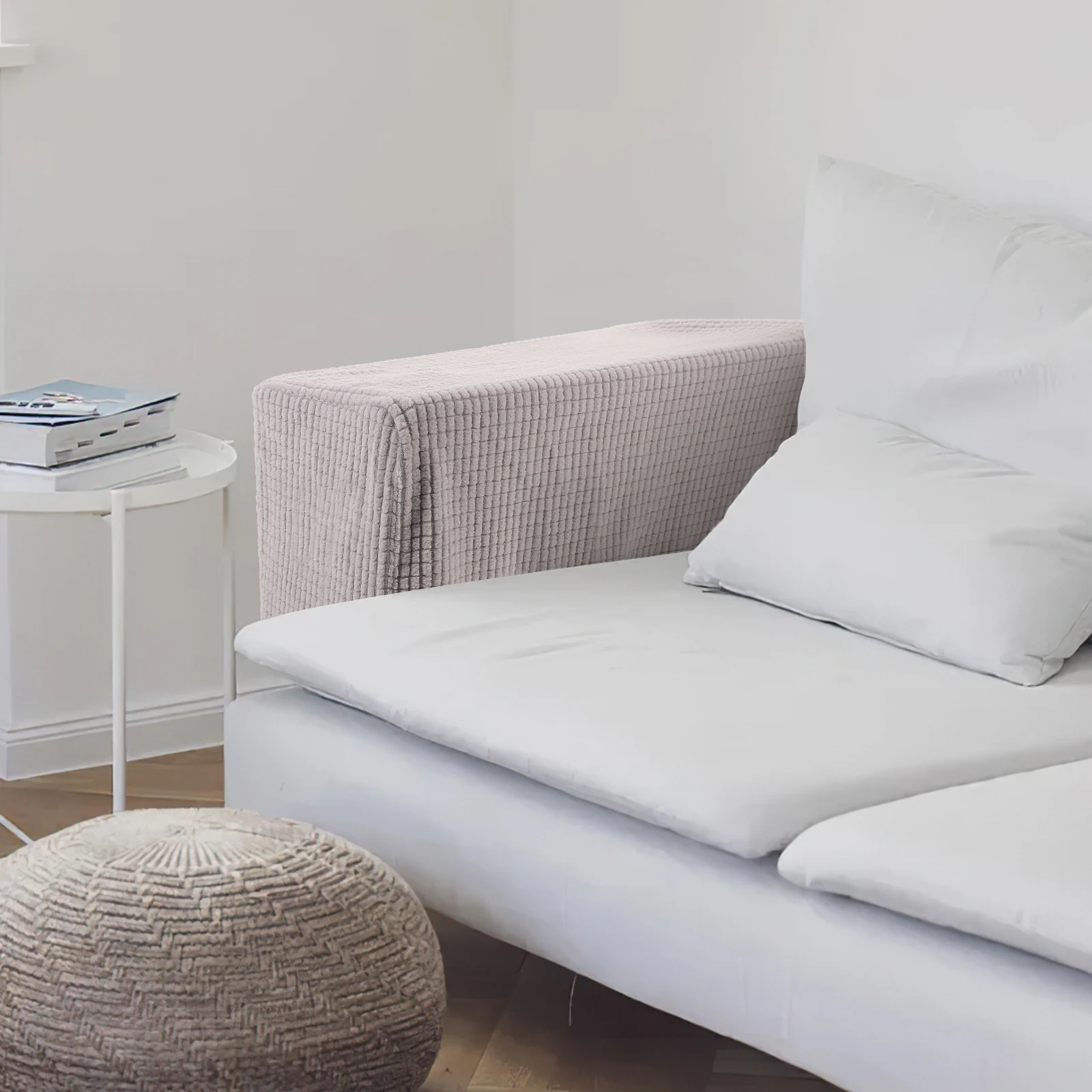 

1Pair Sofa Armrest Covers Stretch Elastic Protector for Living Room Bedroom Anti-Scratch Wear-Resistant Machine Washable Home