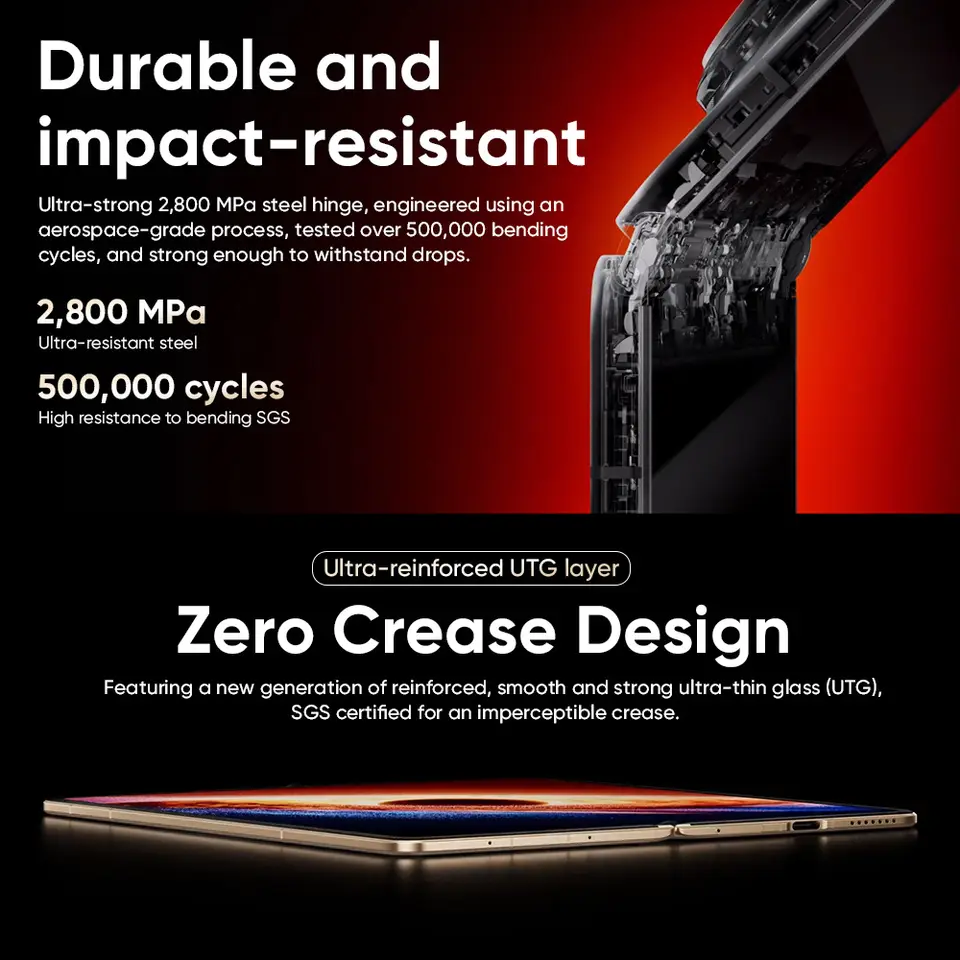 الإصدار العالمي Honor Magic V3 5G قابل للطي بشاشة LTPO OLED بمعدل تحديث 120 هرتز مقاس 7.92 بوصة وكاميرات ثلاثية بدقة 50 ميجابكسل ومعالج Snapdragon 8 Gen 3 وبطارية سعة 5150 مللي أمبير في الساعة وشحن سريع 66 واط وNFC - 6