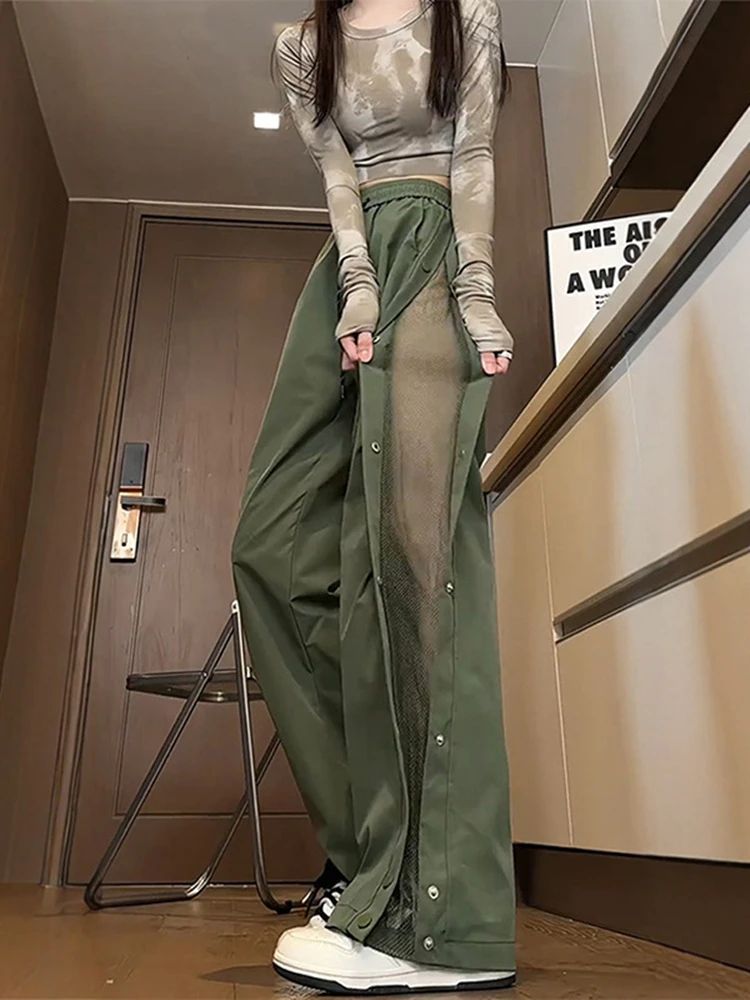 

new spring summer fashion casual plus size brand female women girls safari style wide leg pants