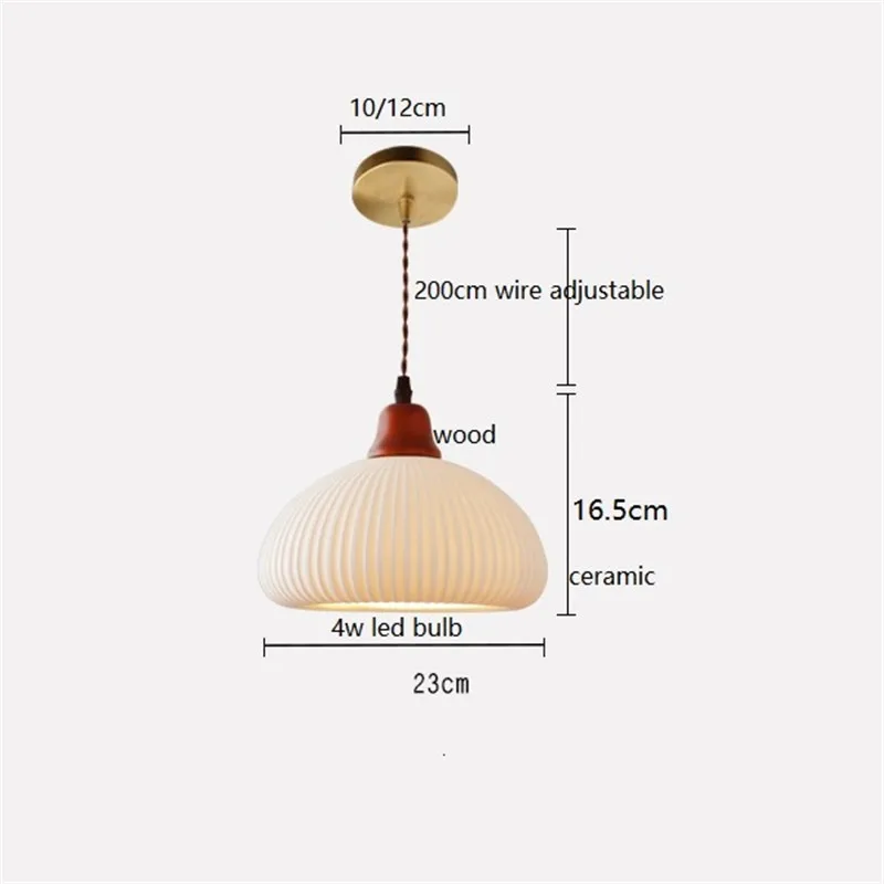 IWHD-lámpara colgante de cerámica para el hogar, luces LED modernas de estilo nórdico para decoración interior, dormitorio, comedor y sala de estar