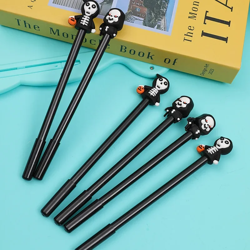 24 Pcs Halloween Gifts Pumpkin Ghost Mask Neutral Pen Student Prizes Writing Tools