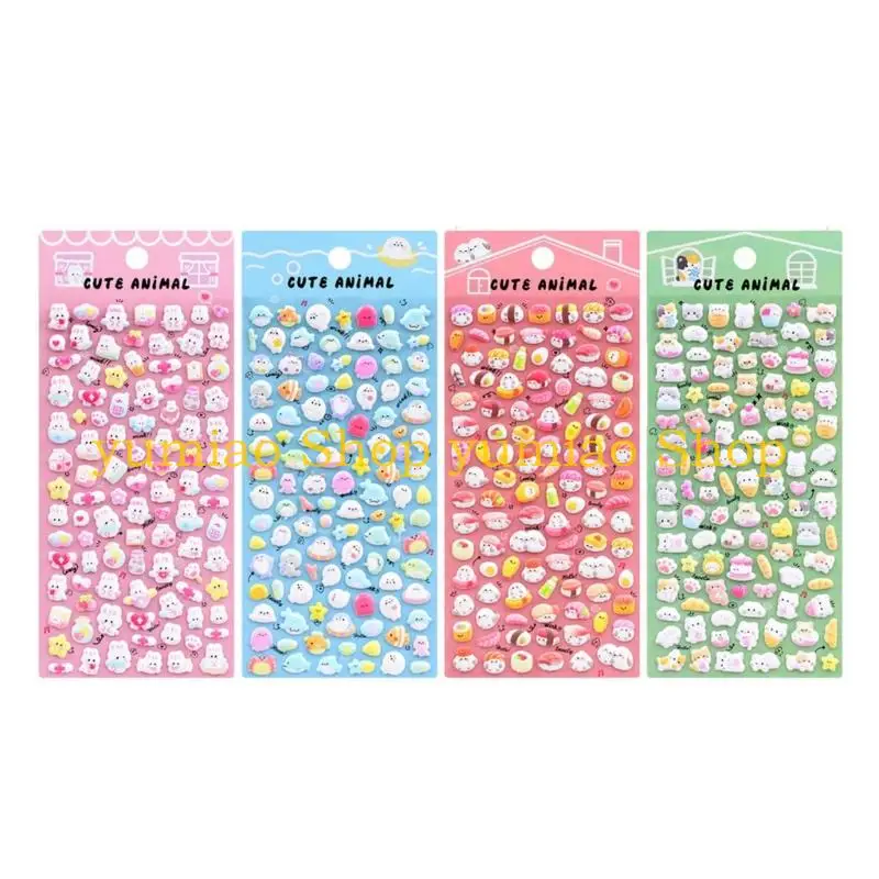 587B 3D Puffier Sticker Sheets Decorative Sticker Small Sticker for Kids Adults