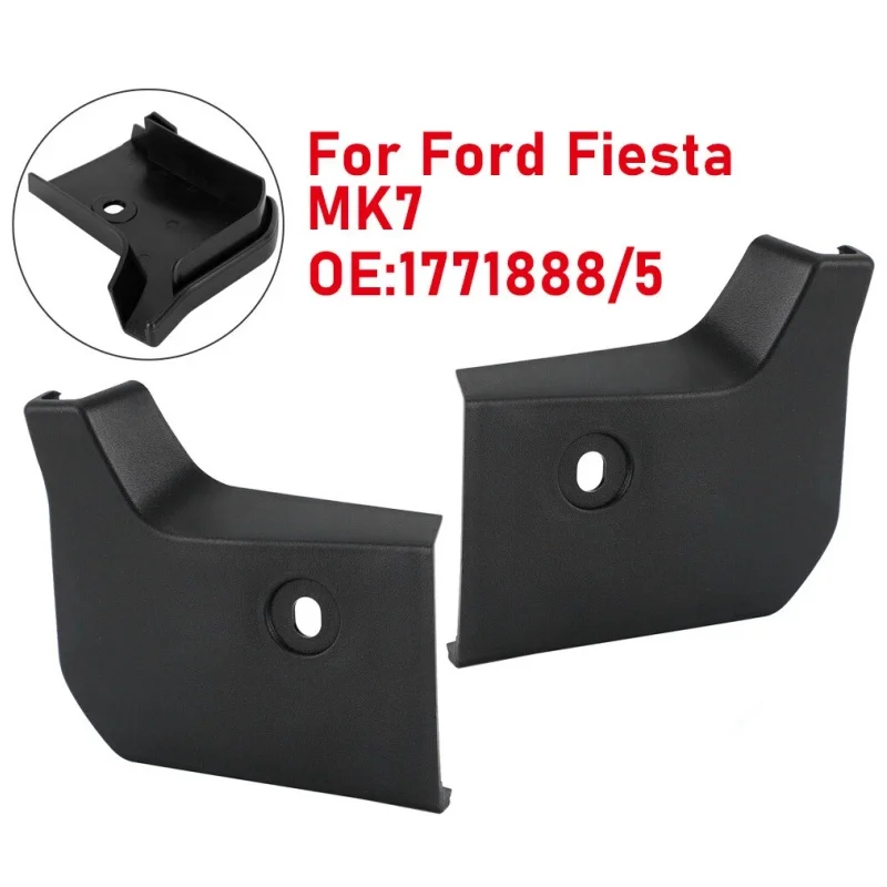 Car Side Skirt End Cap Black Left Right Side Skirt End Cap For Ford Fiesta MK7 Parts Number 1771888 1771885 Auto Accessories