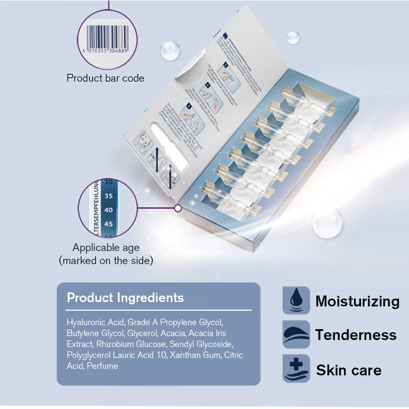 أمبولة باليا حمض الهيالورونيك ، إصلاح ، شد الوجه ، شد ، ترطيب ، مضاد للتجاعيد ، تبييض ، عناية بالبشرة ، ألمانية