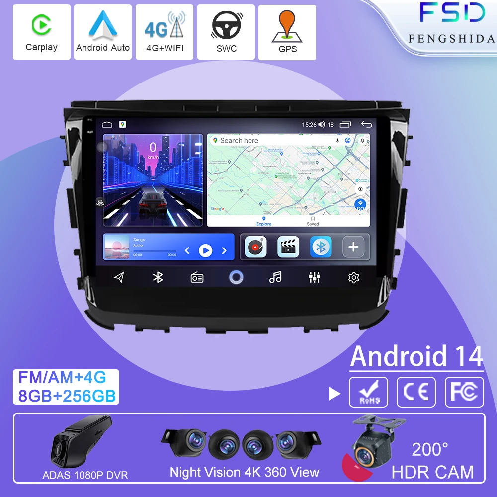 

For Ssangyong Rexton Musso 2018 - 2019 Android car dvd Auto Radio Stereo Multimedia Player GPS Navigation 5G wifi carplay CPU
