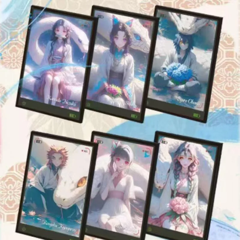 Venta al por mayor colección Demon Slayer Hemu Cultural Raster acrílico lindo versión Q colorido regalo de verano naipes