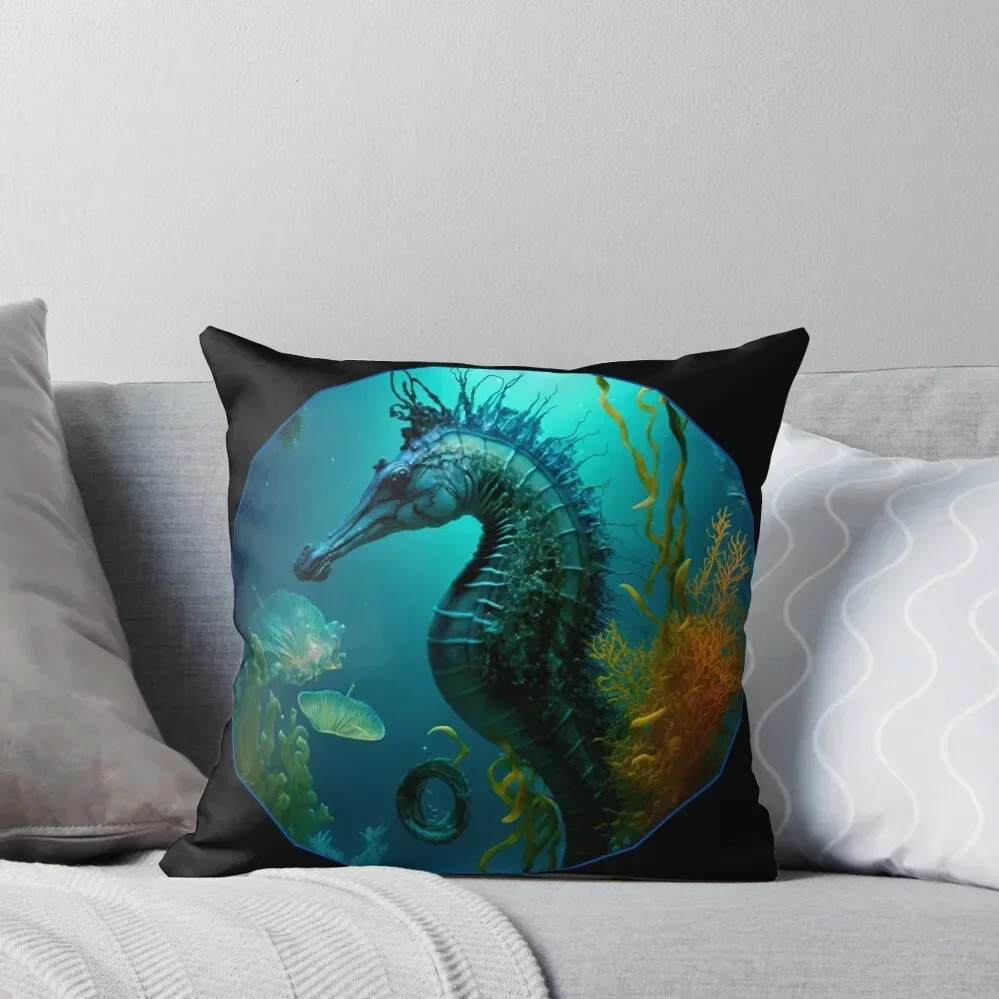 

Fantasy Ocean, Big seahorse Throw Pillow Christmas Covers Cushions For Children Christmas Pillow Covers pillow