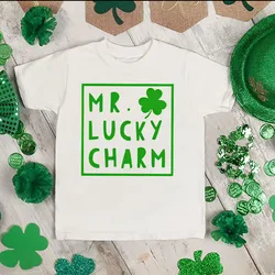 Mr Lucky Charm Print Kids T-shirt Children St. Patricks Day Shirt Boy Girl Clothes St. Patricks Day Toddler Outfits Shirts Gift