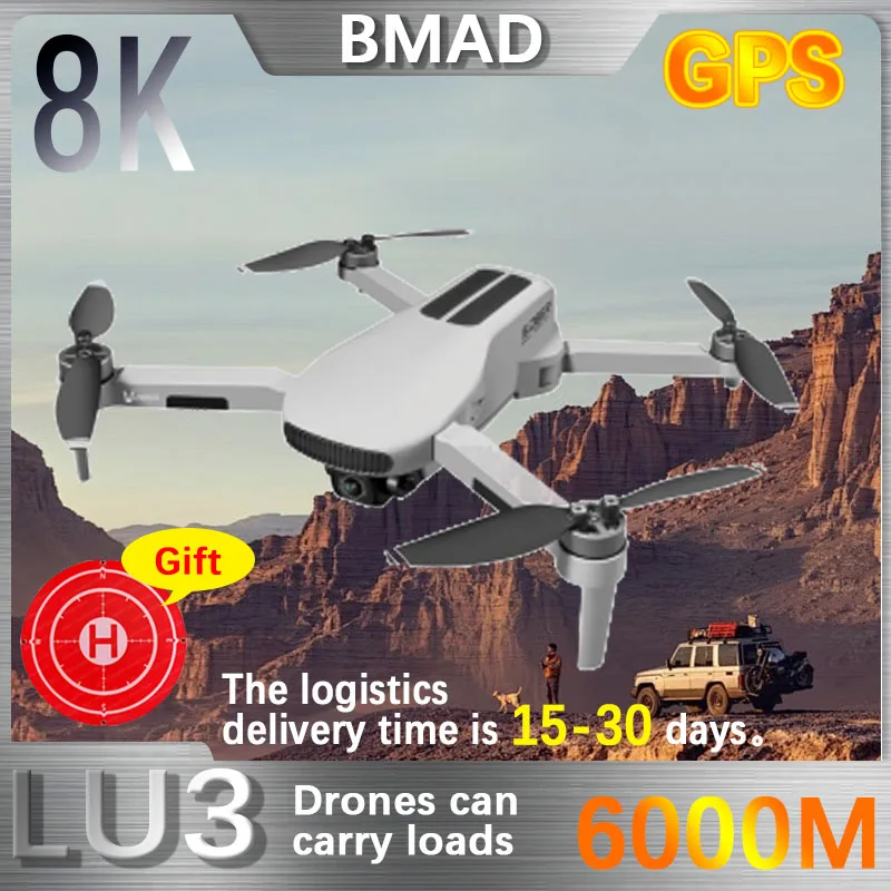 

BMAD LU3 GPS Drone 8K Hd Camera Dual 5G Wifi Brushless Obstacle Avoidance Photography Professional Quadcopter Drones Toys Gift