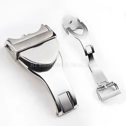 Stainless Steel Buckle 18mm for Tudor Watch Band Buckle Solid Folding Clasp Accessories for Leather Silver Metal Button Buckle