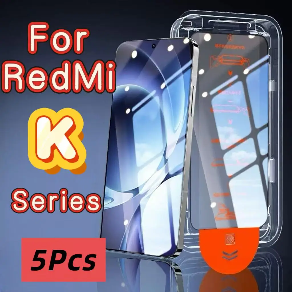 

HD Tempered Glass Screen Protector for Redmi K Series, High Definition, Dust-Free & Bubble-Free, 5-Pack