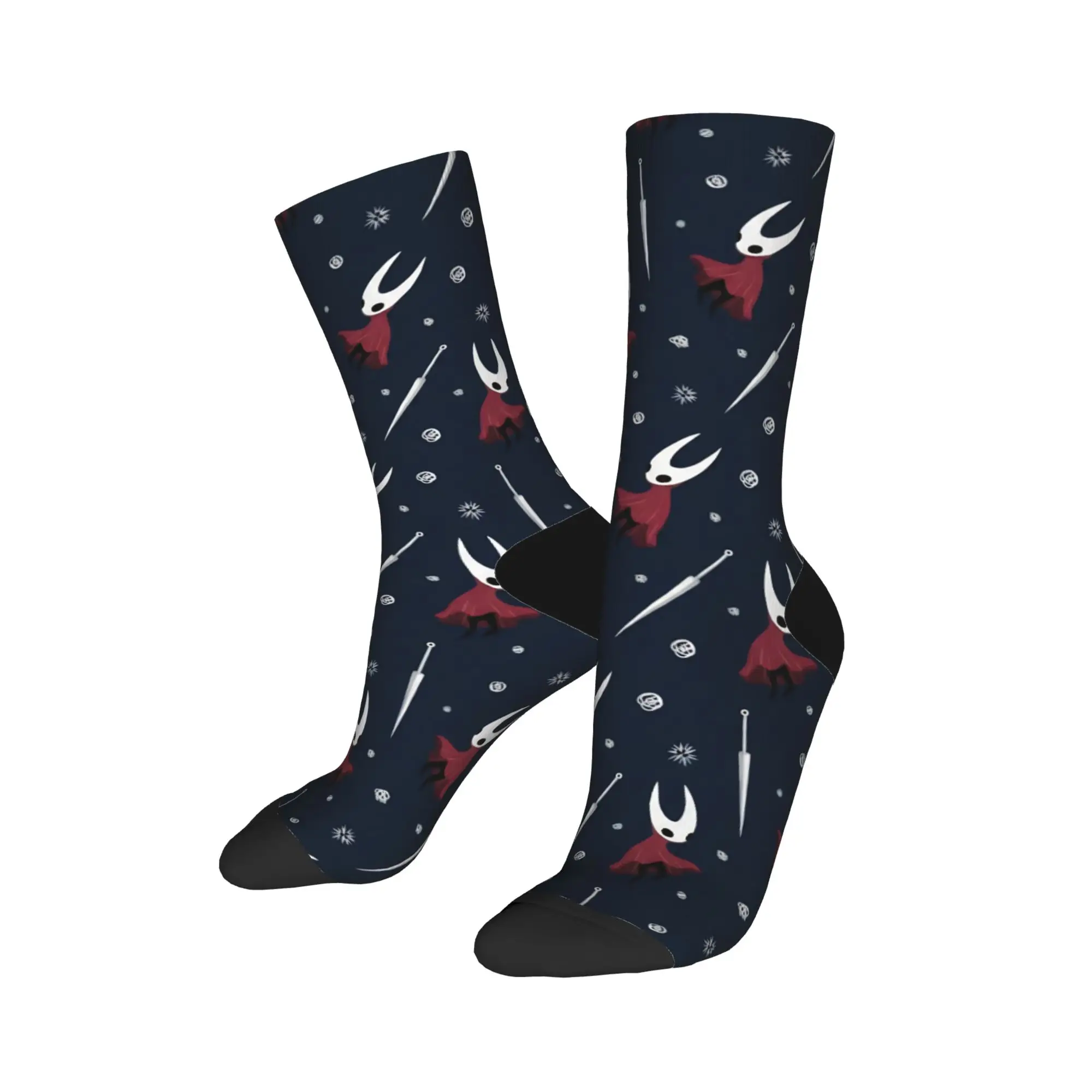 Winter Warm Crazy Design Women Men Hollow Knight Socks  Breathable Crew Socks