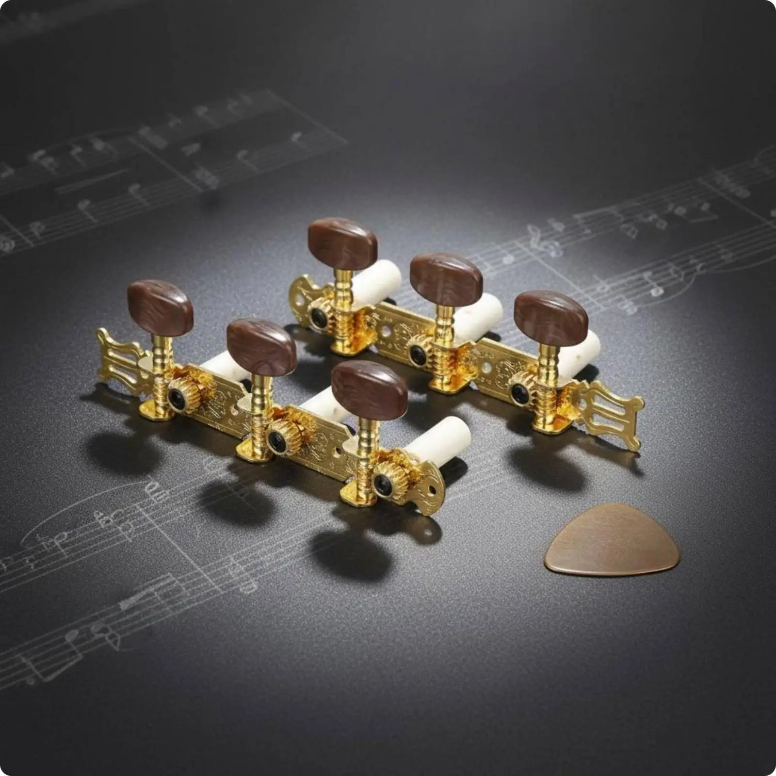 Classical Instrument Tuning Machine Marble Knob Metal Gear String Accessories for Professional Music Performance