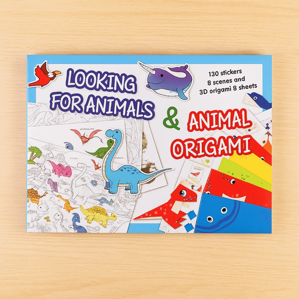 Creative Search Find Sticker Book Funny Interactive Educational Learning Sticker Book Reusable Adhesive DIY Digital Sticker Book