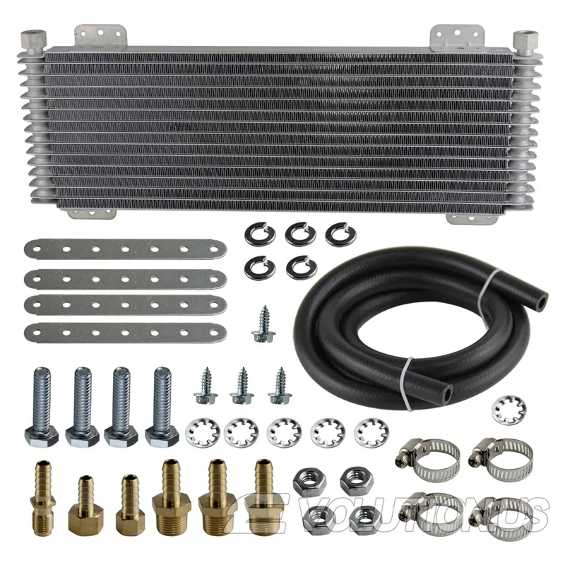 Performance Low Pressure Drop Heavy Duty Transmission Oil Cooler with Mounting Hardware 40,000 GVW