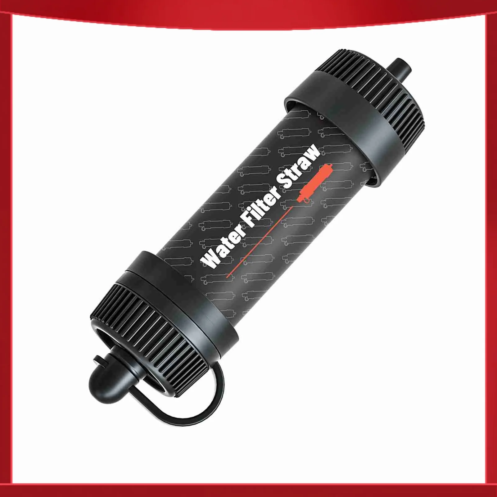 Water Filter Straw Outdoor Portable Water Purifier Survival Gear for Camping Hiking Backpacking Emergency Preparedness
