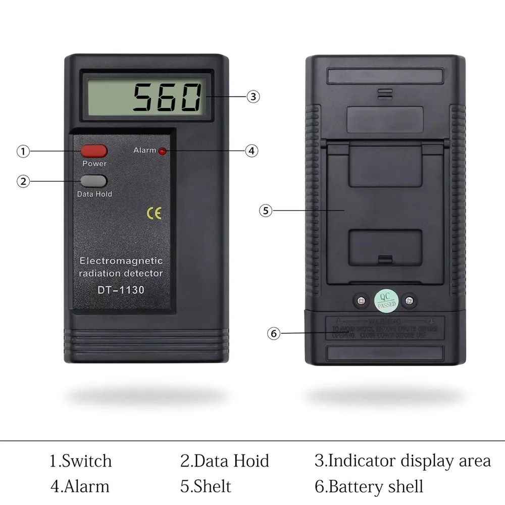 Electromagnetic Field Radiation Detector EMF Meter Radiation Dosimeter Monitor Tester Geiger Counter Electric Emission Dosimeter