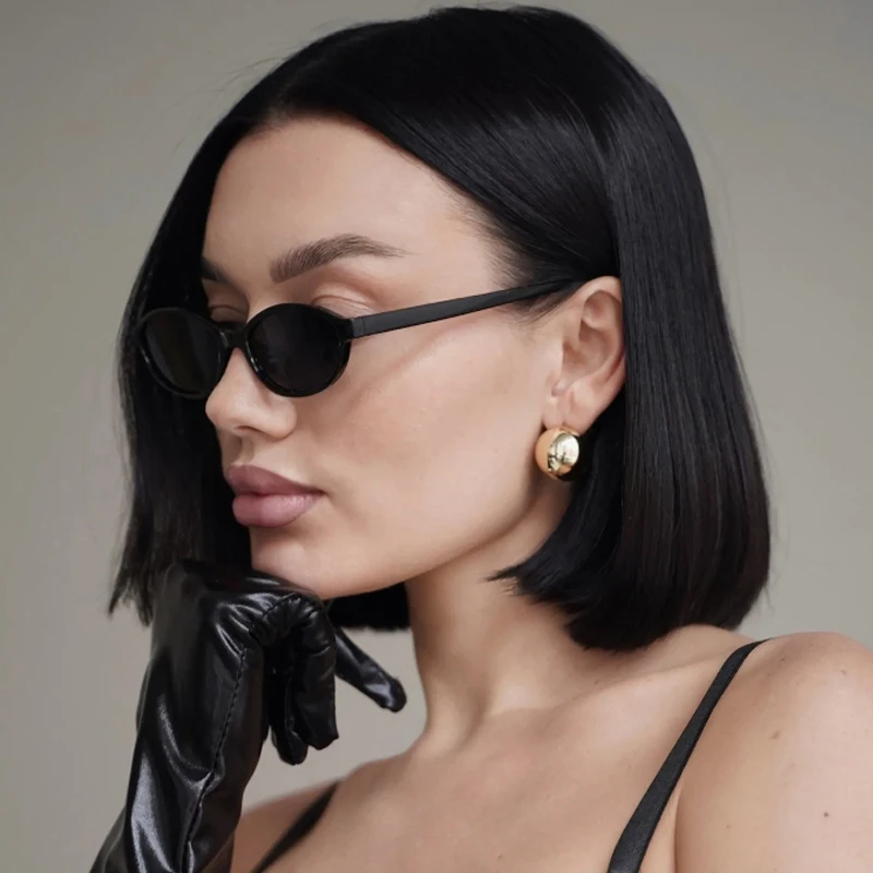 3 stücke Vintage Kleine Rahmen Oval Sonnenbrille Weibliche Einfache Stil UV400 Gläser Mode Bunte Objektiv Design Sonnenbrille Unisex