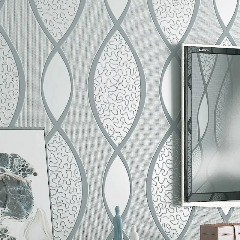 Water Ripple Wallpaper for Bedroom Living Room TV Background Wall Simple Non-woven Wallpaper Home Decoartion Обои Papel Tapiz