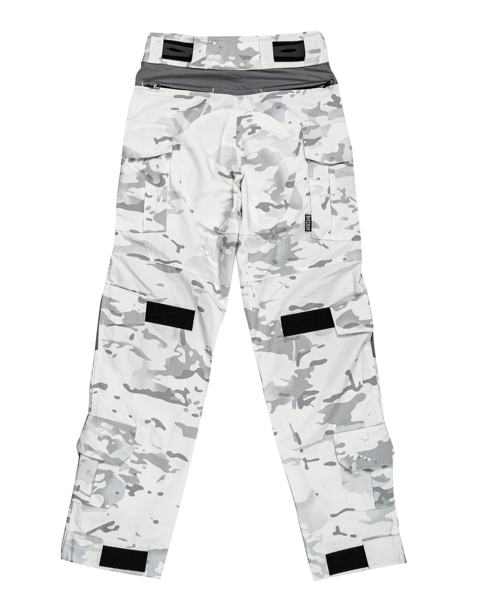 Multifunction Tactical Pants for Men, Outdoor Hunting, White Snow Camo G3, Training Trousers, Camouflage Clothing