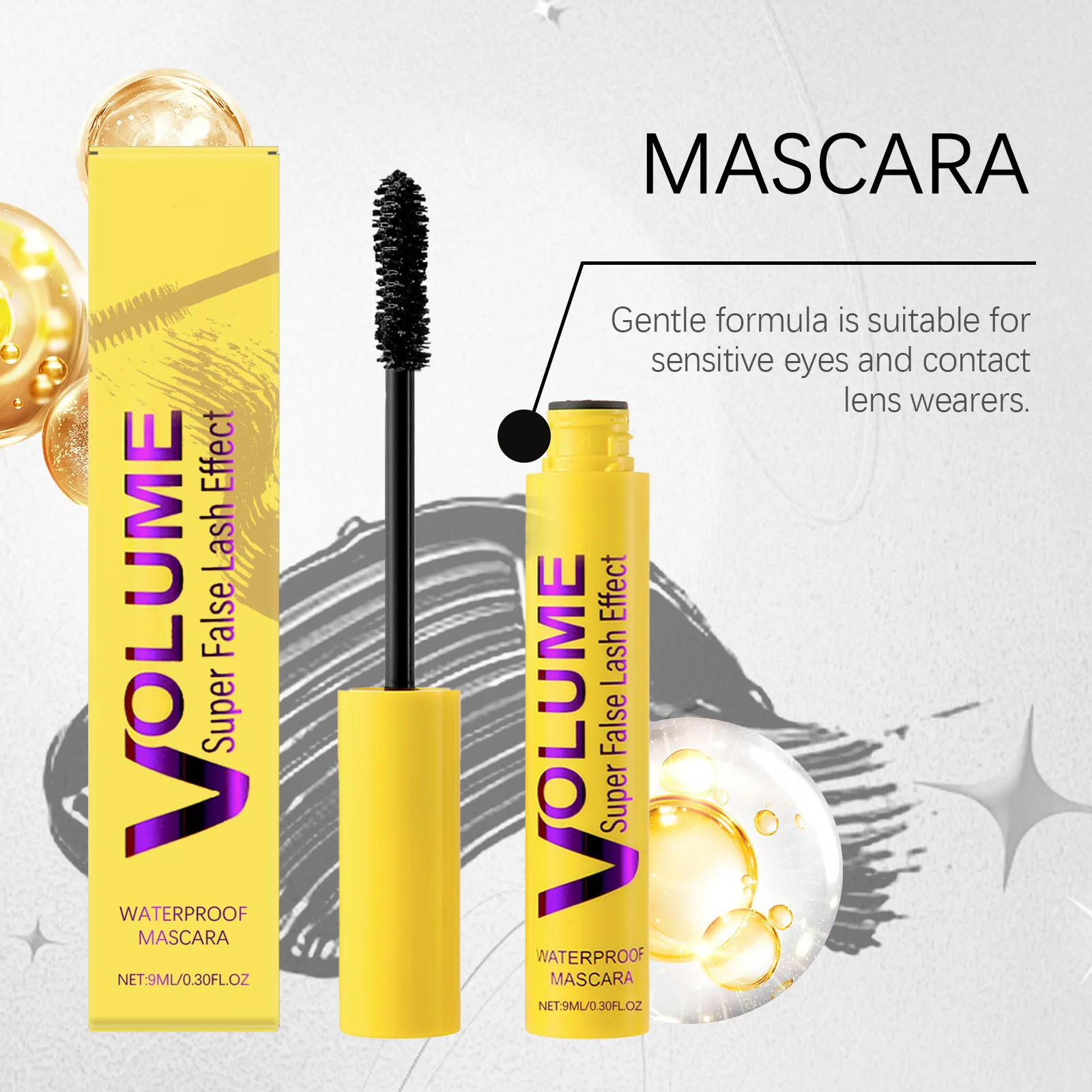 Waterproof Mascara Lengthening Eyelashes Long Lasting Silky Black Lash Extension Thick Natural Makeup Beauty Eye Korean Cosmetic