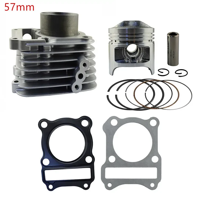 

57mm Motorcycle Bore Cylinder Set Piston Kits For Suzuki DF125 99-00 DR-Z125 03-17 DR125 94-02 GS125 82-00 GZ125 98-07 GN125