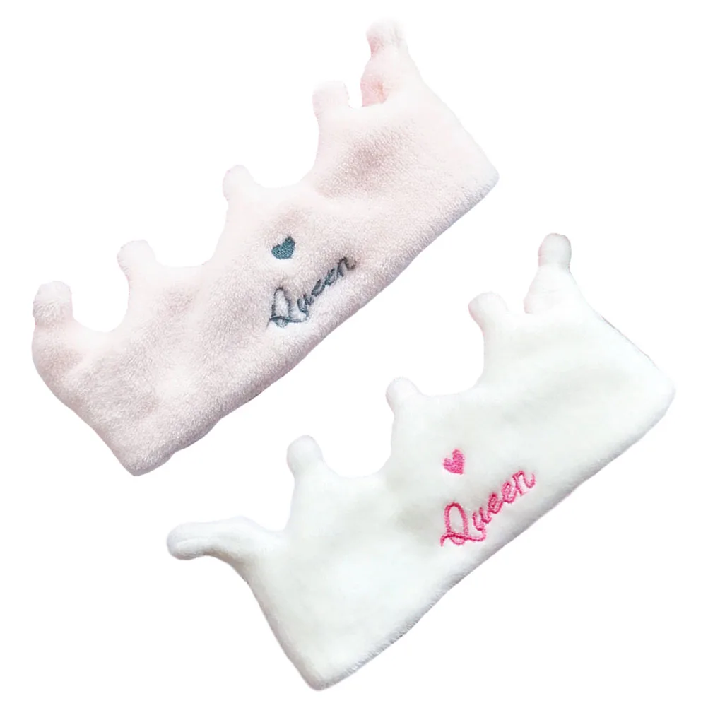

2Pcs Crown Headbands Soft Elastic Hair Bands for Face Washing Spa Yoga Cute Hair Wraps for Women Girls Winter Warm Sports