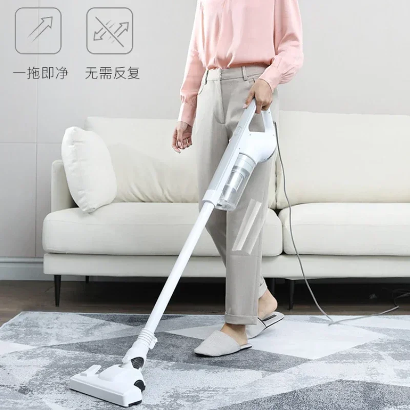 Household vacuum cleaner. High suction power. Small handheld. Super powerful. Clean your home easily.