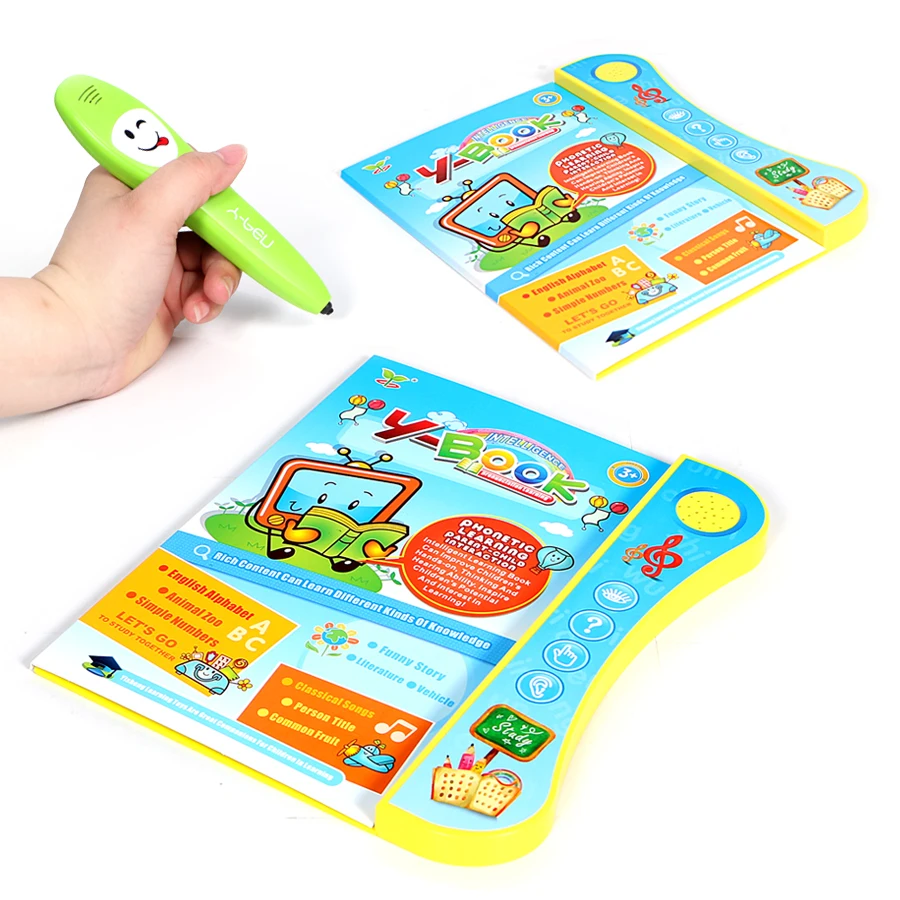 

E-Book Reading Book with Pen Learning Machine,English Language ABC Letters,animal Numbers and Funny Choose Game for Children Toy