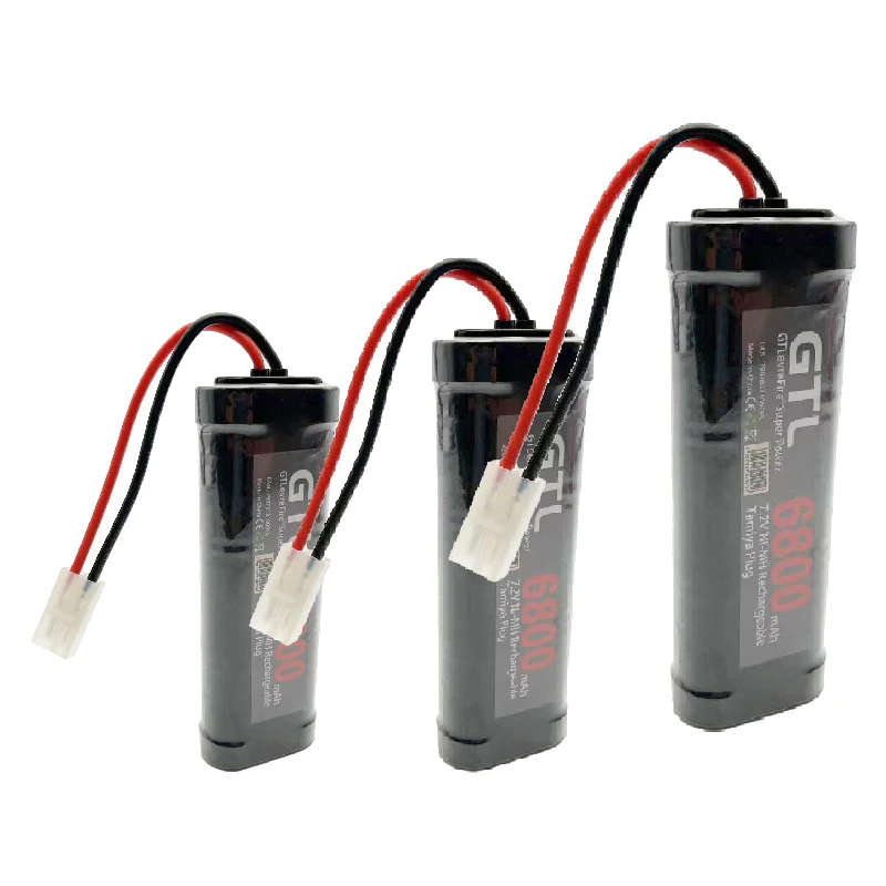 7.2V 6800mAh NiMH Replacement RC Battery with Tamiya Discharge Connector for RC Toys Racing Boat Airplane Off-Road Vehicle