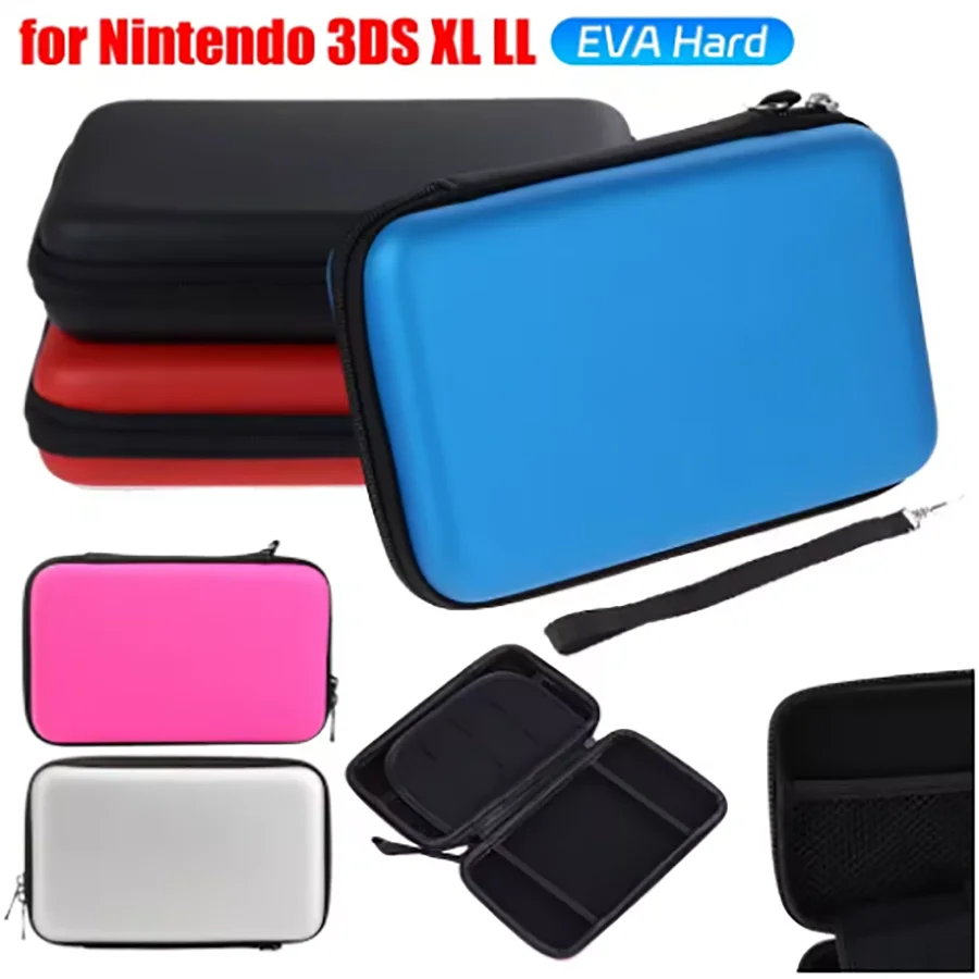 Custodia rigida per trasporto in pelle EVA per console 3DS XL LL Custodia protettiva Borsa di stoccaggio portatile per il nuovo 3DS XL 3DS LL