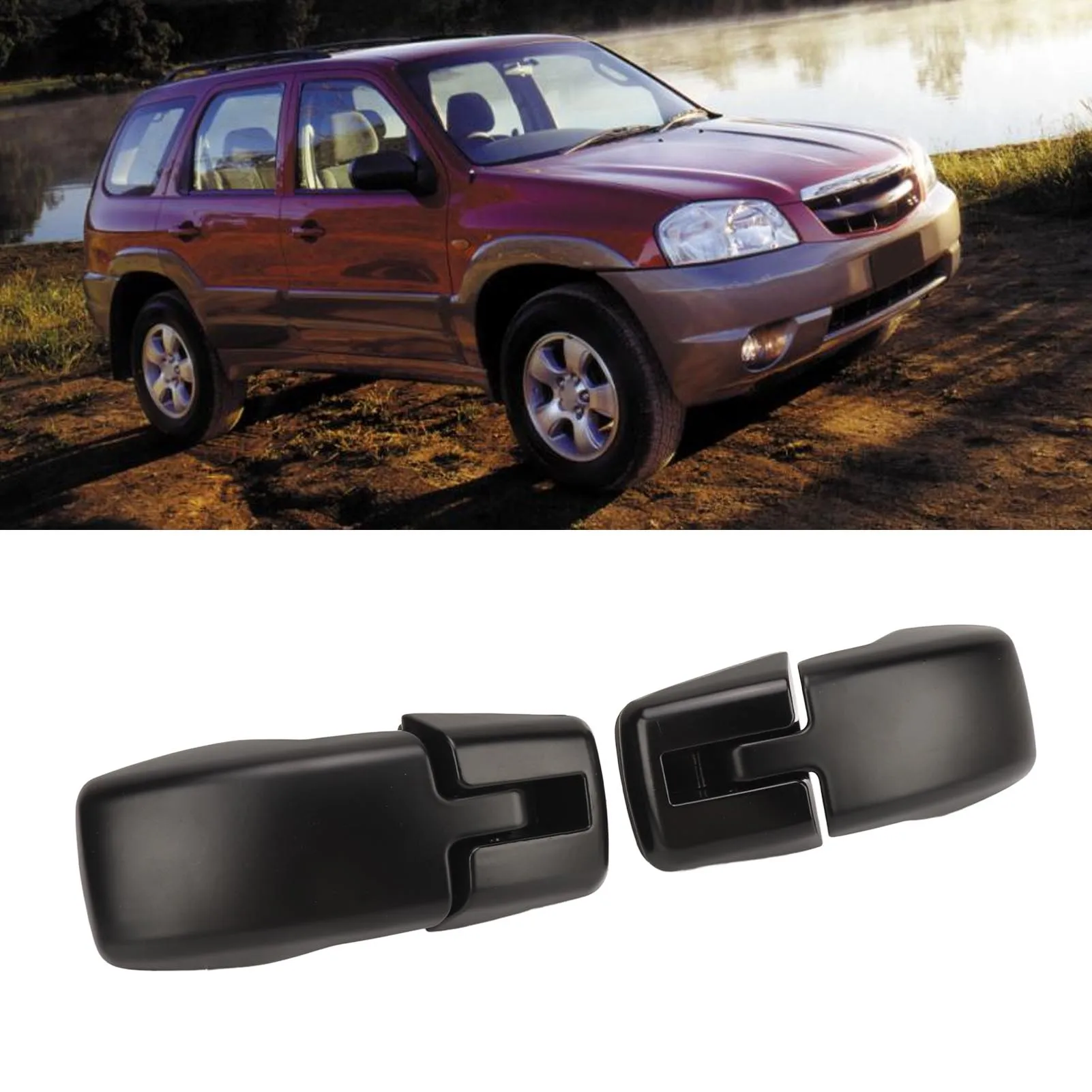 Bisagra de cristal para puerta trasera de coche, reemplazo de rendimiento estable para Mazda Tribute 2001-2006, ECY1622AXA, ECY1632AXA, 2 piezas