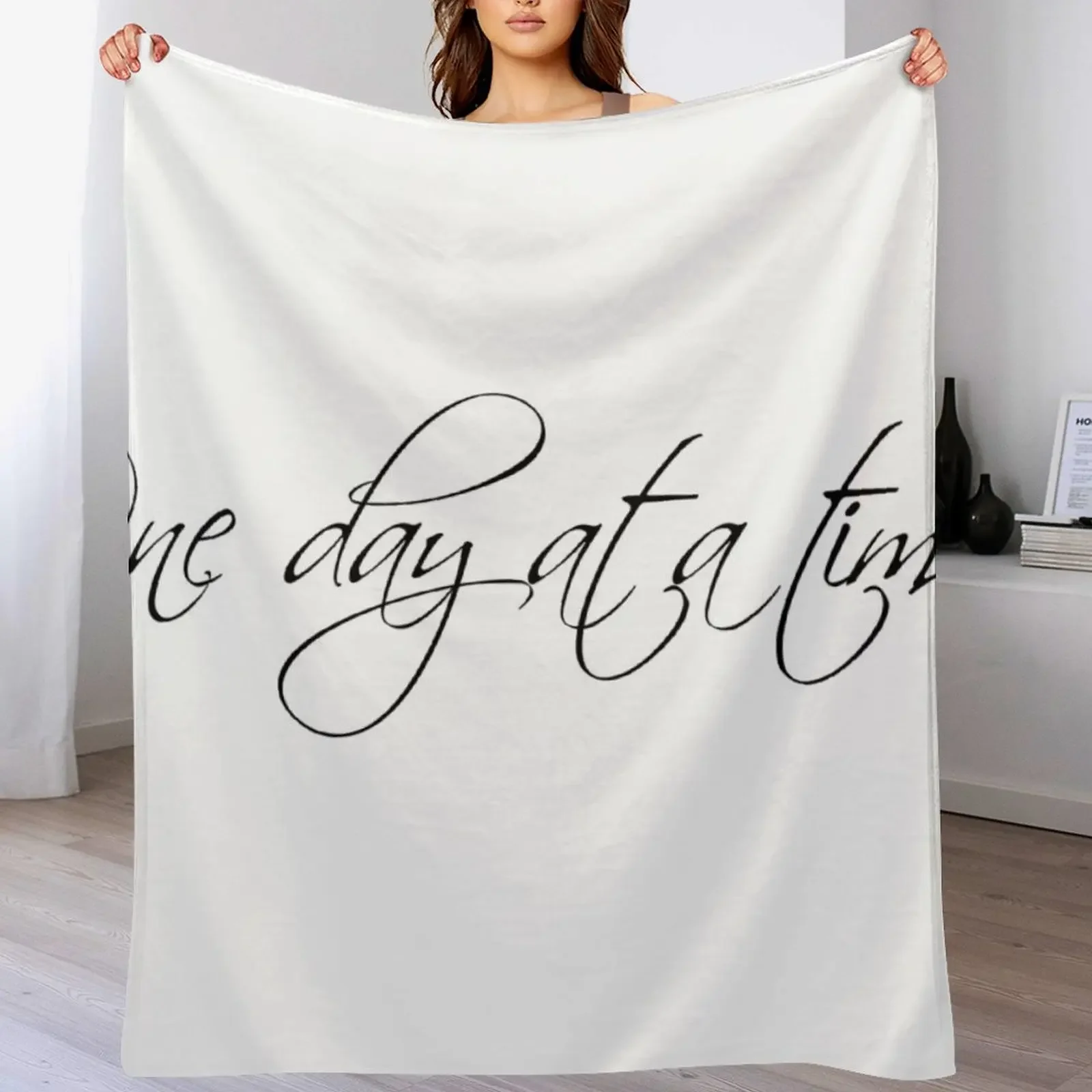 

One day at a time... Throw Blanket Bed linens Plaid Decorative Sofa Blankets