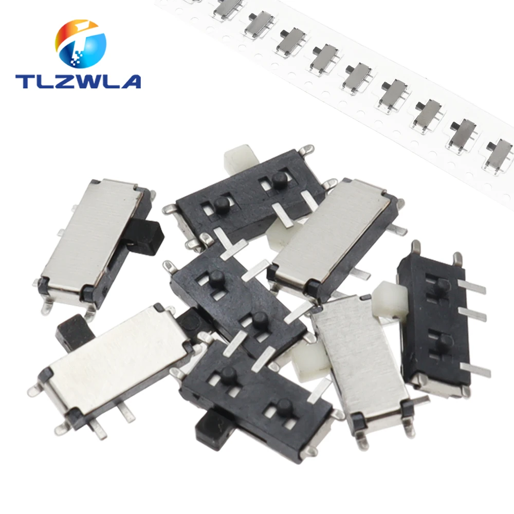 50PCS Mini 7-Pin On/Off 1P2T SPDT MSK-12C02 SMD Toggle Slide Switch For MP3 MP4