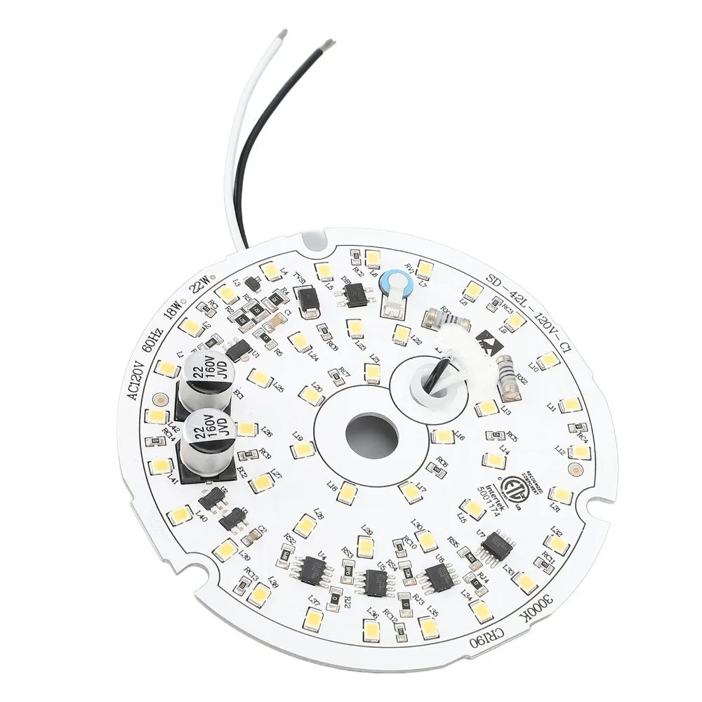 3000K/4000K/6000K Ceiling Fan Light Panel 3.93 Inch Aluminum Ceiling Fan Light Replacement Ceiling Fan Light Board Bedroom